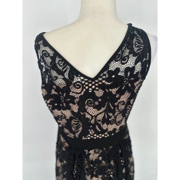 Candalite Evening Gown Dress Petite Large PL Black Lace Maxi Whimsigoth Fairy - Picture 5 of 9